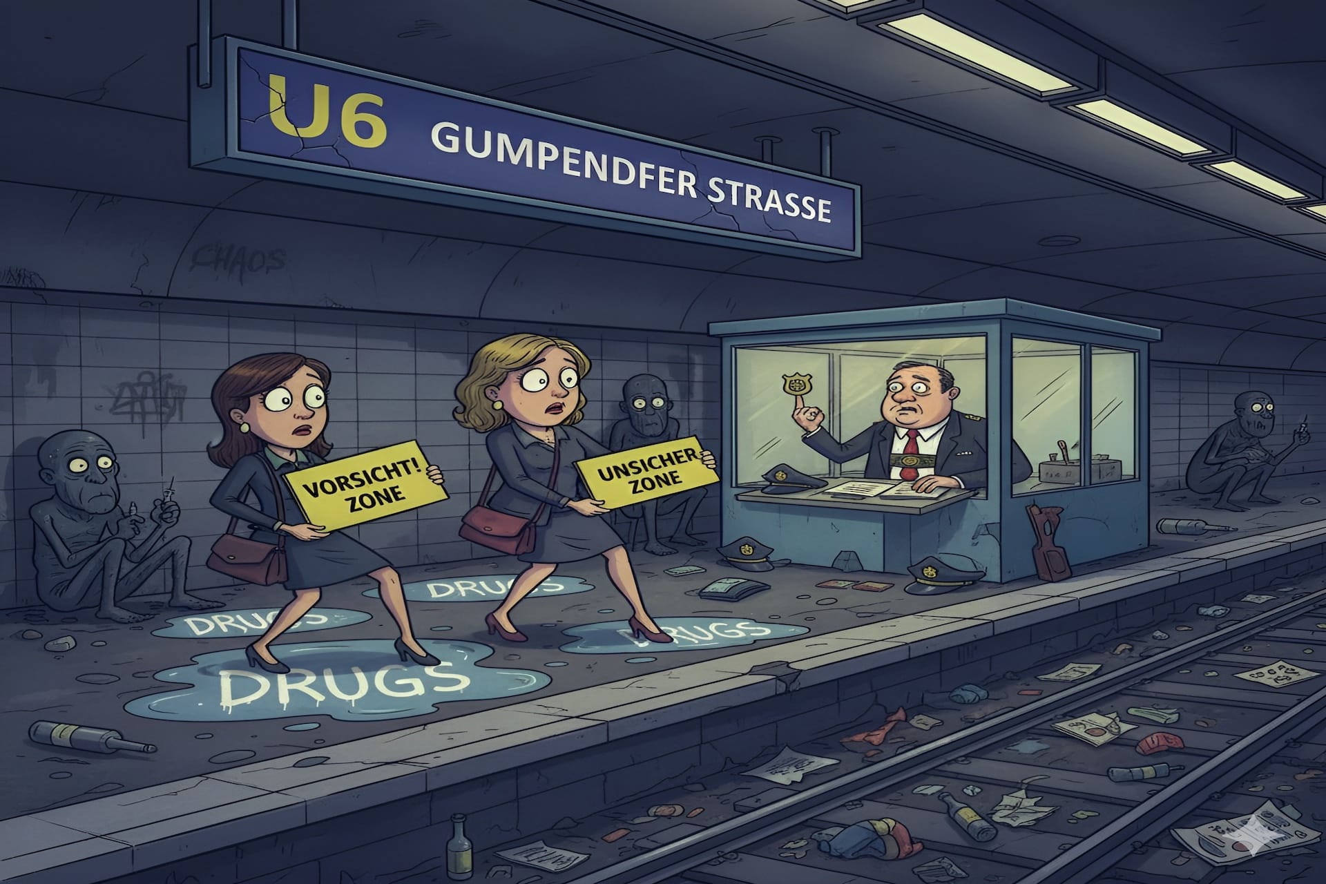 U6 Metro Station Gumpendorfer Street in Vienna